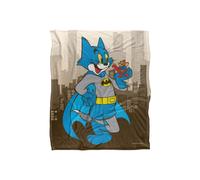 Warner Bros. Tom Batman Superman Jerry Heros In The City Silky Touch Super Soft Throw Blanket 152 X 127 cm in White Warner Bros. White 152 X 127 cm