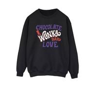 Warner Bros Women's Chocolate Bar Love Sweatshirt in Black | Size: XL Warner Bros Black XL