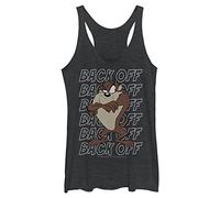 WARNER BROS Women's Moody Taz Shirt, Black Heather, Large