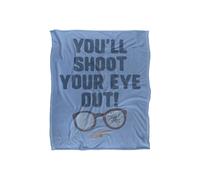 Warner Brothers A Christmas Story Eye Out Silky Touch Super Soft Throw Blanket in White Warner Brothers White