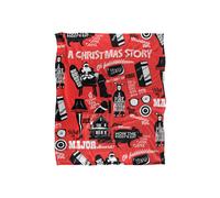 Warner Brothers A Christmas Story Silky Touch Super Soft Throw Blanket 152x127cm in White | Size: 152x127 cm Warner Brothers White 152x127 cm