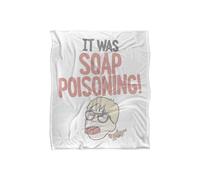Warner Brothers A Christmas Story Soap Silky Touch Super Soft Throw Blanket in White Warner Brothers White