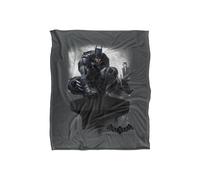 Warner Brothers Batman Arkham Knight Perched Silky Touch Super Soft Throw Blanket in White Warner Brothers White