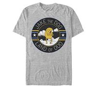 Warner Brothers Big & Tall Adventure Time Jake The Dog Men's Tops Short Sleeve Tee Shirt, Athletic Heather, 3X-Large