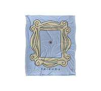 Warner Brothers Friends 152x127cm The Gold Frame Silky Touch Super Soft Throw Blanket in White | Size: 152x127 cm Warner Brothers White 152x127 cm