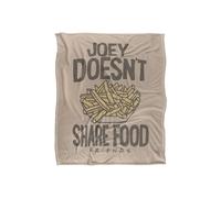 Warner Brothers Friends 152x127cm The More for Me Silky Touch Super Soft Throw Blanket in White | Size: 152x127 cm Warner Brothers White 152x127 cm