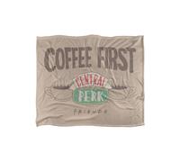 Warner Brothers Friends 152x127cm The One With Silky Touch Super Soft Throw Blanket in White | Size: 152x127 cm Warner Brothers White 152x127 cm