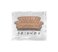 Warner Brothers Friends 152x127cm The Pivot Silky Touch Super Soft Throw Blanket in White | Size: 152x127 cm Warner Brothers White 152x127 cm