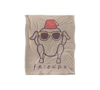 Warner Brothers Friends 152x127cm The Turkey Love Silky Touch Super Soft Throw Blanket in White | Size: 152x127 cm Warner Brothers White 152x127 cm