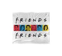 Warner Brothers Friends Silky Touch Super Soft Throw Blanket 152x127cm in White | Size: 152x127 cm Warner Brothers White 152x127 cm