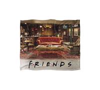 Warner Brothers Friends Silky Touch Super Soft Throw Blanket 152x127cm in White | Size: 152x127 cm Warner Brothers White 152x127 cm
