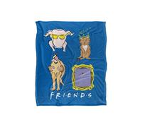 Warner Brothers Friends Symbols Silky Touch Super Soft Throw Blanket in White Warner Brothers White