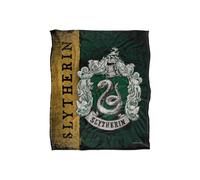 Warner Brothers Harry Potter House Crest Slytherin Blanket 152 x 127 cm in White Warner Brothers White 152 x 127 cm