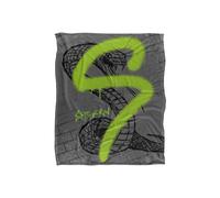 Warner Brothers Harry Potter Slytherin Graffiti Blanket 152 x 127 cm in White Warner Brothers White 152 x 127 cm