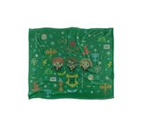 Warner Brothers Harry Potter & The Deathly Hallows Chibi Holiday Blanket 152x127 cm in White Warner Brothers White 152x127 cm
