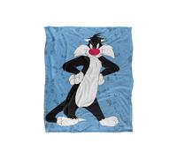 Warner Brothers Looney Tunes Officially Licensed Silky Touch Super Soft Throw Blanket 152 x 127 cm in White Warner Brothers White 152 x 127 cm