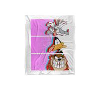 Warner Brothers Looney Tunes Officially Licensed Silky Touch Super Soft Throw Blanket 152 x 127 cm in White Warner Brothers White 152 x 127 cm