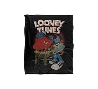 Warner Brothers Looney Tunes Officially Licensed Silky Touch Super Soft Throw Blanket 152 x 127 cm in White Warner Brothers White 152 x 127 cm