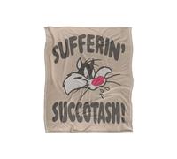 Warner Brothers Looney Tunes Officially Licensed Silky Touch Super Soft Throw Blanket 152 x 127 cm in White Warner Brothers White 152 x 127 cm