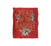 Warner Brothers Looney Tunes Year of The Rabbit Silky Touch Super Soft Throw Blanket in White Warner Brothers White