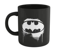 Warner Brothers Official Batman Core Graffiti Mug - Black 100% Ceramic, Dishwasher Safe