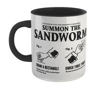 Warner Brothers Official Beetlejuice Sandworm Instructional Mug - Black