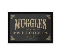 Warner Brothers Official Harry Potter Muggles Welcome Entrance Mat 40Cm X 60Cm Dimension, Durable, Indoor Only