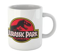 Warner Brothers Official Jurassic Park Logo Mug 100% Ceramic, Dishwasher Safe