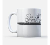 Warner Brothers Official Scooby Doo Gang Retro Stripe Mug 100% Ceramic, Dishwasher Safe