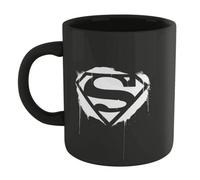 Warner Brothers Official Superman Core Superman Graffiti Mug - Black 100% Ceramic, Dishwasher Safe