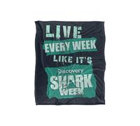Warner Brothers Shark Week Television Series 152x127 cm Live Every Week Throw Blanket Warner Brothers Multicolor 152x127 cm