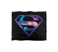 Warner Brothers Superman Logo Officially Licensed Silky Touch Super Soft Throw Blanket 152 x 127 cm in White Warner Brothers White 152 x 127 cm