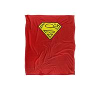 Warner Brothers Superman Officially Licensed Silky Touch Super Soft Throw Blanket 152 x 127 cm in White Warner Brothers White 152 x 127 cm
