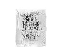 Warner Brothers Supernatural Family Business Silky Touch Super Soft Throw Blanket in White Warner Brothers White