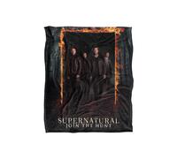 Warner Brothers Supernatural Silky Touch Super Soft Throw Blanket 152x127cm in White | Size: 152x127 cm Warner Brothers White 152x127 cm