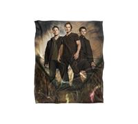 Warner Brothers Supernatural Silky Touch Super Soft Throw Blanket 152x127cm in White | Size: 152x127 cm Warner Brothers White 152x127 cm