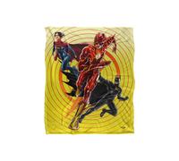 Warner Brothers The Flash Batman Supergirl Team Silky Touch Super Soft Throw Blanket in White Warner Brothers White