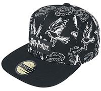 Difuzed Snapback Harry Potter – 3D Embroidery, All-Over Wizards Unite & Hogwarts Print – Black