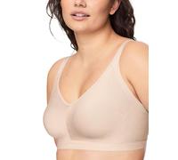 Warner's Women's Blissful Benefits Easy Simple Sized No Bulge Wirefree T-Shirt Bra, Opaque, Butterscotch, XL