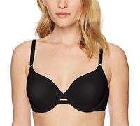 Warner's Women's Blissful Benefits Underarm-Smoothing Comfort Underwire Lightly Lined T-Shirt Bra Ra3561w, Semi-Sheer, Black, 38C