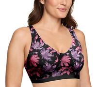 Warner's Women's Cloud 9 Super Soft, Smooth Invisible Look Wireless Lightly Lined Comfort Bra Rm1041a, Black Painted Blooms, M