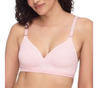 Warner's Women's Cloud 9 Super Soft Wireless Lightly Lined Comfort Bra 1269, Opaque, Blush Petals Print, 34B