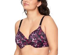 Warner's Women's Cushioned Underwire Lightly Lined T-Shirt Bra 1593, Black Watercolor Garden, 36B