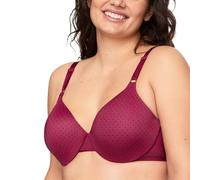 Warner's Women's Cushioned Underwire Lightly Lined T-Shirt Bra 1593, Winterberry & Evening Blue Mini Dot, 36B