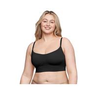 Warner's Women's Easy Does It Dig-Free Band with Seamless Stretch Wireless Lightly Lined Convertible Comfort Bra Rm0911a, Black, S