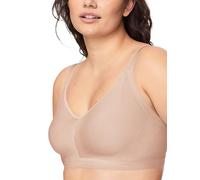 Warner's Women's Easy Does It Underarm-Smoothing with Seamless Stretch Wireless Lightly Lined Comfort Bra Rm3911a, Toasted Almond, XL