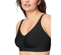 Warner's Women's Easy Does It Underarm-Smoothing with Seamless Stretch Wireless Lightly Lined Comfort Bra Rm3911a, Opaque, Rich Black, 3X-Large