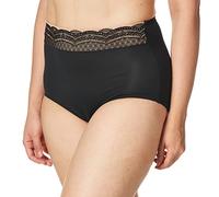 Warner's Women's No Pinching No Problem Microfiber with Lace Brief Panty, Rich Black, Medium