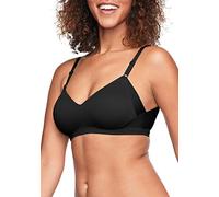 Warner's Women's No Side Effects Easy Size Wireless Lift T-Shirt Bra, Black, S