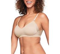 Warner's Women's No Side Effects Underarm and Back-Smoothing Comfort Wireless Lift T-Shirt Bra Rn2231a, Opaque, Butterscotch, L